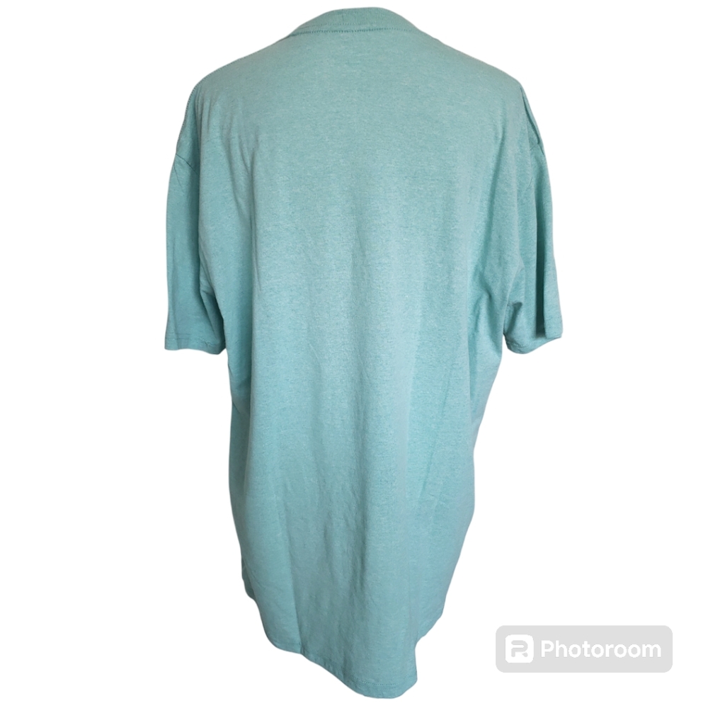 Bee and Flowers Standard-unisex Non-fitted Light Green T-shirt - Picture 8 of 9